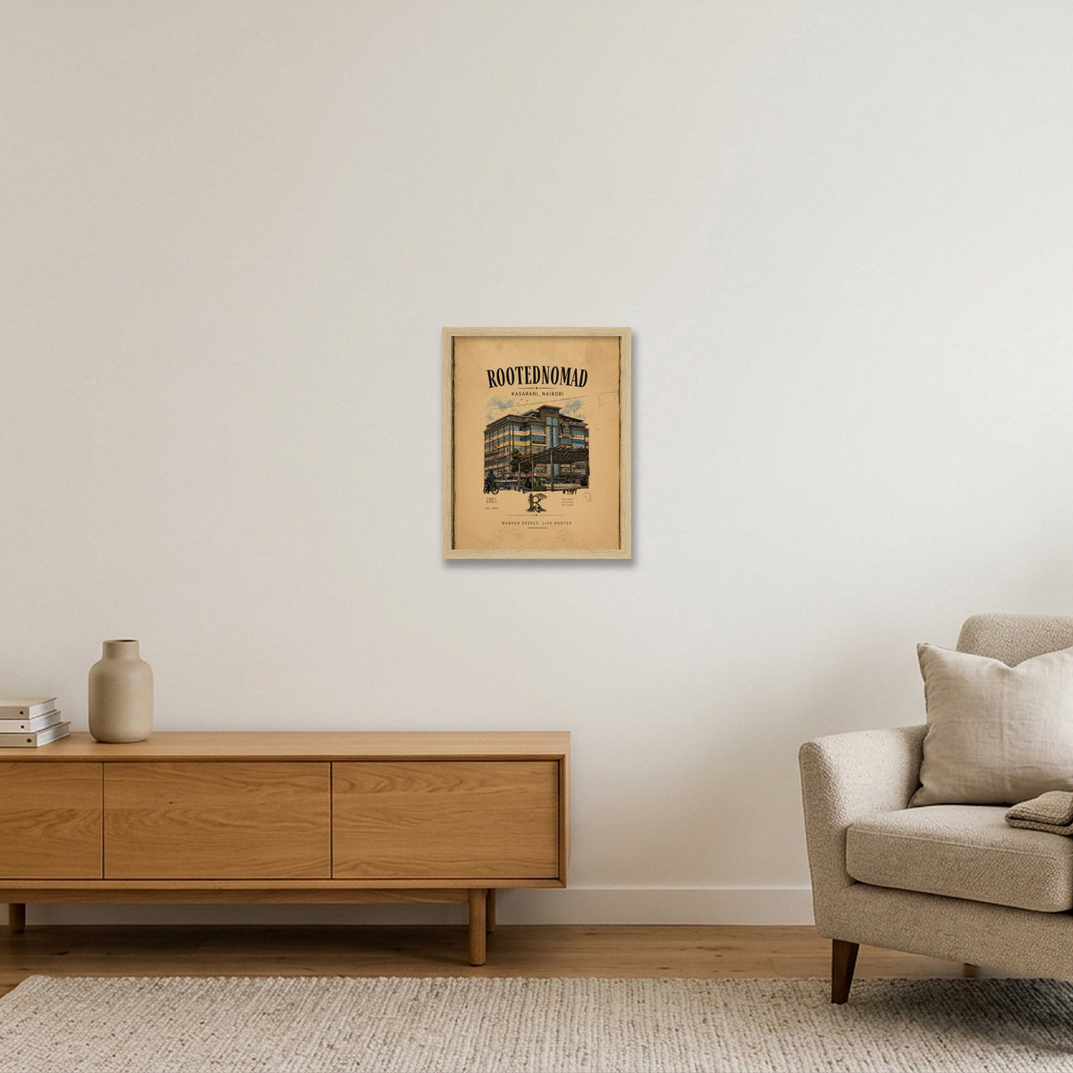 Kasarani Poster — 28×35cm, 11×14" Oak Frame